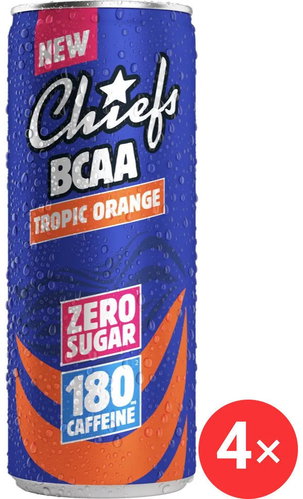 Chiefs BCAA performance drink 4x330ml tropical orange - Sports Drink - Main image