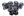 Black knee, elbow and wrist protector set