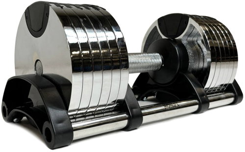 IRONLIFE Adjustable dumbbells 4 - 20 kg, chrome, pair - Dumbell - Main image