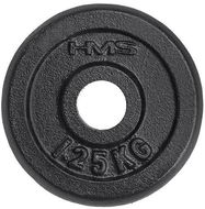 Černý litinový kotouč HMS 1,25 kg - Závaží na činky