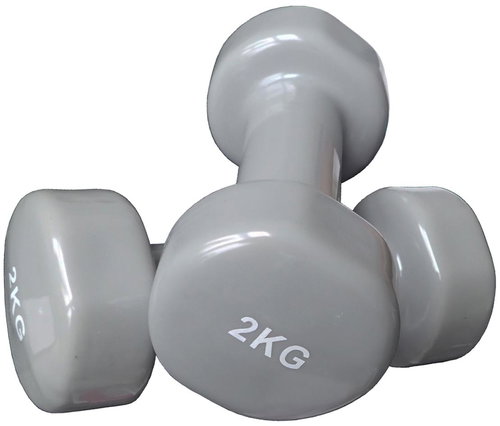 KUBIsport One-handed vinyl dumbbells 2 × 2 kg - Dumbell - Main image