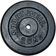 KUBIsport Öntöttvas súlytárcsa, 20 kg, 25 mm - Súlytárcsa