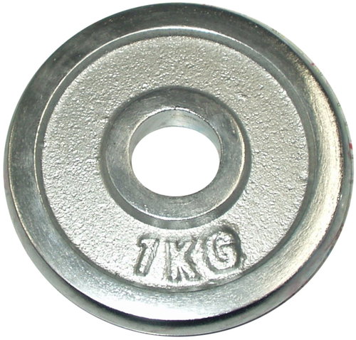 KUBIsport Disc chrome 1 kg - 25 mm - Gym Weight - Main image