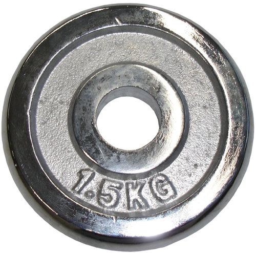KUBIsport Disc chrome 1,5 kg - 25 mm - Gym Weight - Main image