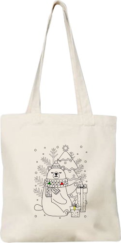 CoolKousky Bag colouring book bear - Shoulder Bag - Main image