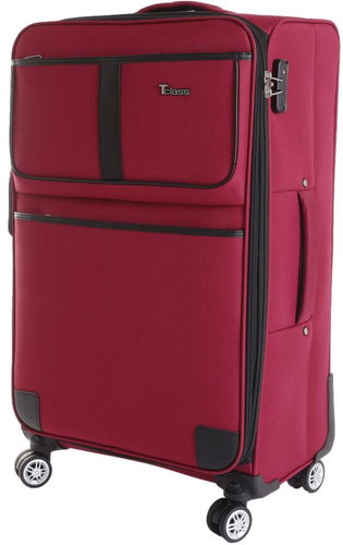 T-class® Large travel case SC-080, burgundy, XL - Suitcase - Main image