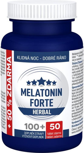 Clinical Melatonin Forte Herbal 100 + 50 tablets - Melatonin - Main image