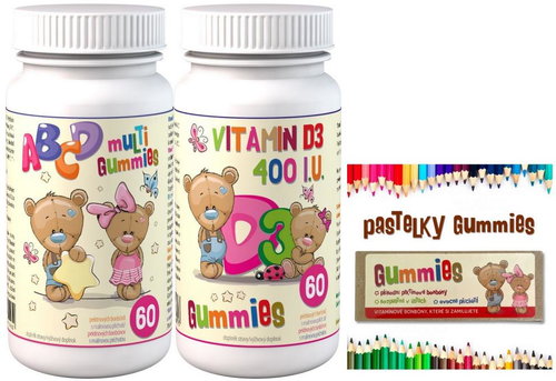 Gummies ABCD Multi Gummies + D3 Gummies 2 × 60 pektinových bonbónů - Multivitamin - Main image