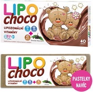 LIPOchoco liposomal vitamins C+D3+Zn, 40 chocolate bears - Vitamins