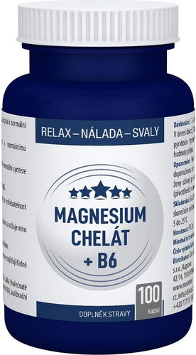 Clinical Magnesium Chelate + B6 100 capsules - Magnesium - Main image