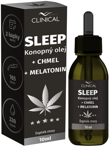 Clinical Sleep Hemp oil + hops + melatonin 10 ml - Dietary Supplement - Main image