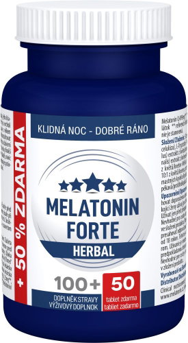 Clinical Melatonin Forte Herbal 100 + 50 tablets - Melatonin - Main image