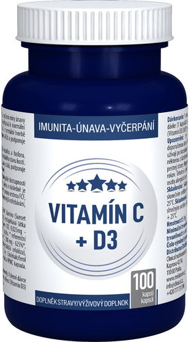Clinical Vitamin C + D3 100 capsules - Vitamins - Main image