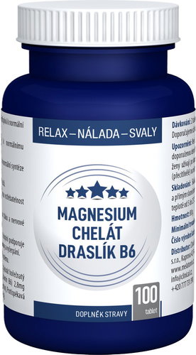 Clinical Magnesium Chelate + Potassium B6 100 tablets - Minerals - Main image