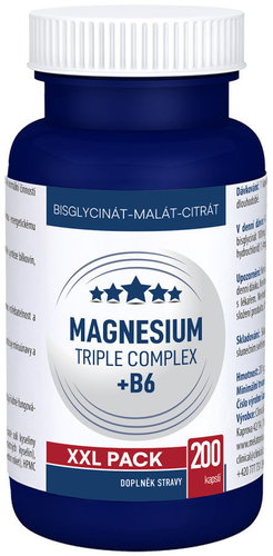 Clinical Magnesium Triple Complex + B6, 200 capsules - Magnesium - Main image