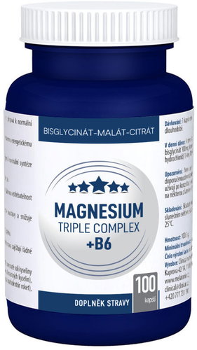 Clinical Magnesium Triple Complex + B6, 100 capsules - Magnesium - Main image