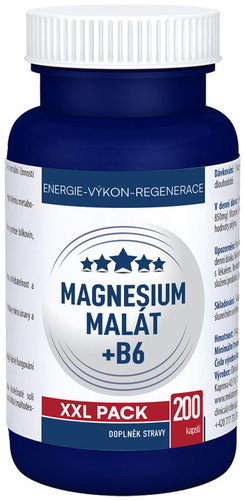 Clinical Magnesium Malate + B6, 200 capsules - Magnesium - Main image
