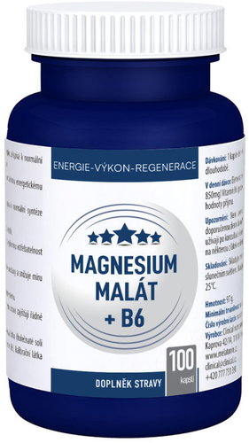 Clinical Magnesium Malate + B6, 100 capsules - Magnesium - Main image