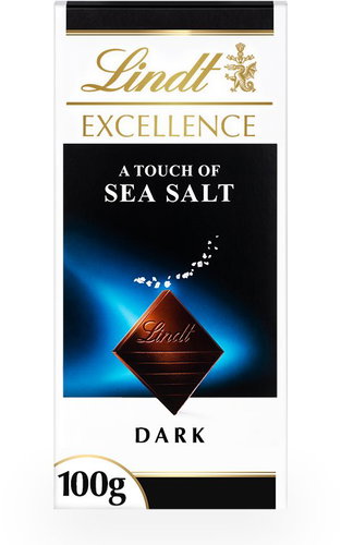 Lindt EXCELLENCE Dark chocolate with sea salt, 100 g - Chocolate - Main image