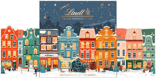 Lindt Advent calendar with houses, 153 g - Advent Calendar - Main image