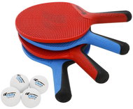 Cornilleau Softbat Pack Quattro, outdoor bat 4 pieces, red and blue, balls - Table Tennis Set