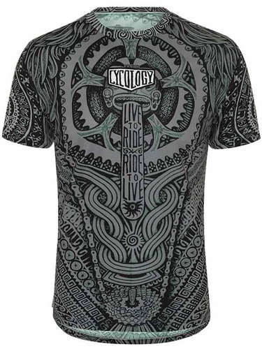 Men's functional T-shirt Aztec black size. L - Cycling T-Shirt - Main image