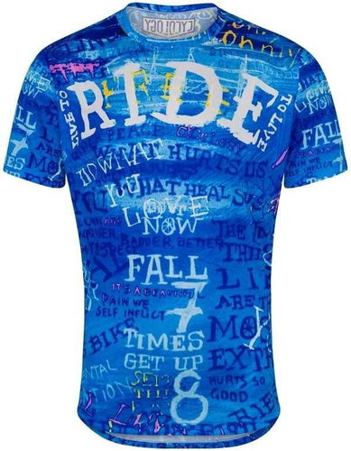 Men's functional T-shirt Aztec blue size. XXL - Cycling Jersey - Main image
