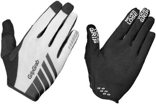 Men's cycling gloves Racing white size. M - Cycling Gloves - Main image