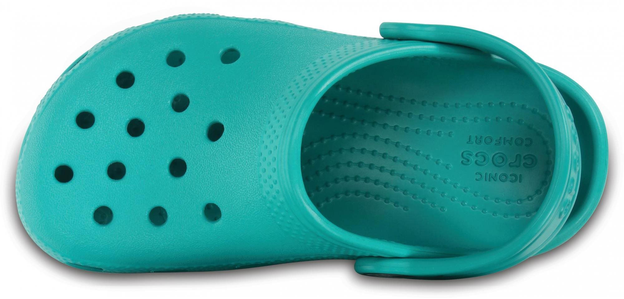 Tropical top teal crocs