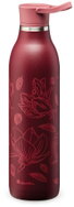 Aladdin CityLoop Thermavac eCycle Vacuum Bottle 600 ml, Burgundy Magnolia - red with print - Drinking Bottle