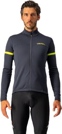 Castelli Fondo 2 Jersey Dark Grey/Yellow Fluo L - Cycling Jersey - Main image
