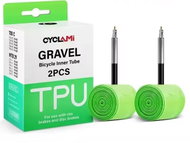 Cyclami ME GRAVEL 700/18C-32C 45 mm Green Inner Tube 50 g, 2 pcs + TYRE LEVERS - Tyre Tube