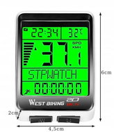 Trizand 18663 waterproof tachometer - Bike Computer