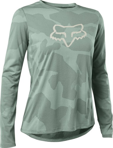 Fox W Ranger Tru Dri Ls Jersey Eucalyptus S - Cycling Jersey - Main image