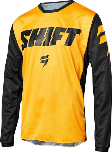 MX Shift Whit3 Ninety Seven Jersey Yellow S - Cycling Jersey - Main image