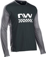 Northwave Edge Jersey LS Black/Dark Gr M - Cyklodres