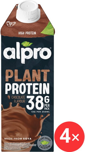 Alpro High Protein Soy Drink with chocolate flavour 4 x 750 ml - Plant-based Drink - Main image