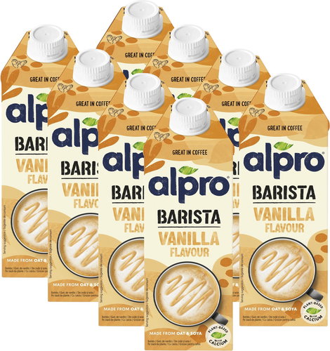 Alpro Barista oat-soy drink with vanilla flavour 8 × 750 ml - Plant-based Drink - Main image