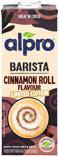 Alpro Barista Cinnamon Roll Flavour Oat & Soya Drink 1L - Plant-based Drink - Main image