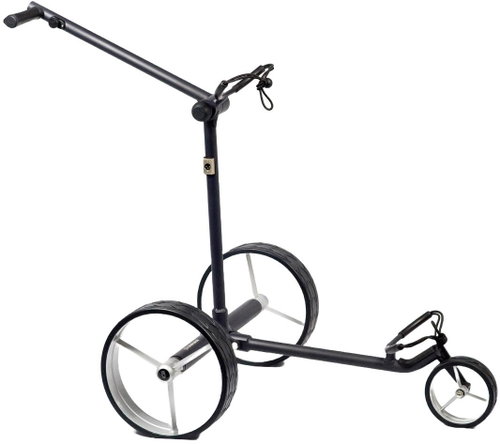 Davies Caddy QUICK FOLD NEW Black Matt with battery, silver wheels - Golf Cart - Main image
