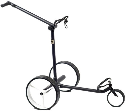 Davies Caddy QUICK FOLD NEW Black Matt with battery, white wheels - Golf Cart - Main image