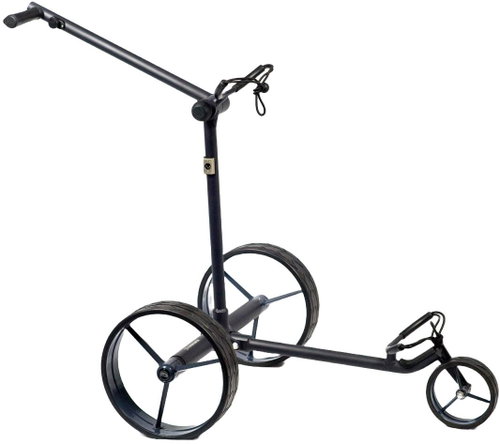 Davies Caddy QUICK FOLD NEW Black Matt with battery, grey wheels - Golf Cart - Main image