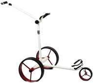 Davies Caddy QUICK FOLD NEW Shiny White with battery, red wheels - Golf Cart
