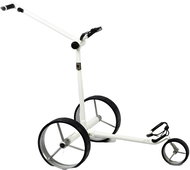 Davies Caddy QUICK FOLD NEW Shiny White with battery, silver wheels - Golf Cart