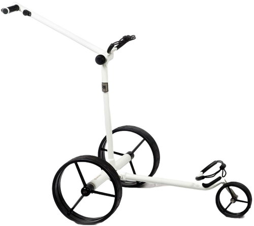 Davies Caddy QUICK FOLD NEW Shiny White with battery, grey wheels - Golf Cart - Main image