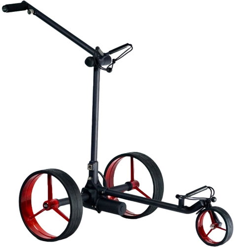 Davies Caddy SMART Black Matt with battery, red wheels - Golf Cart - Main image
