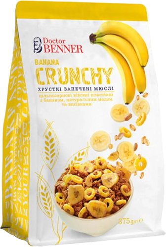 Doctor Benner Crispy baked muesli banana - 375 g - Muesli - Main image