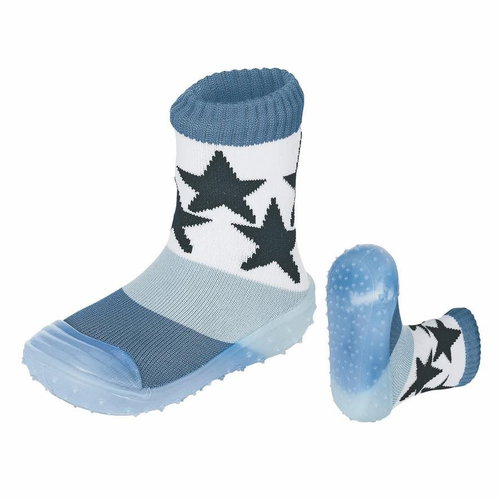 STERNTALER barefoot socks children's socks blue stars 8361910, 24 - Baby Booties - Main image