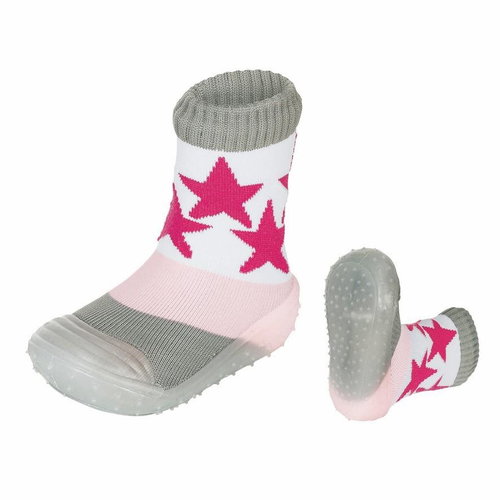STERNTALER barefoot socks children's socks pink, stars 8361910, 22 - Baby Booties - Main image