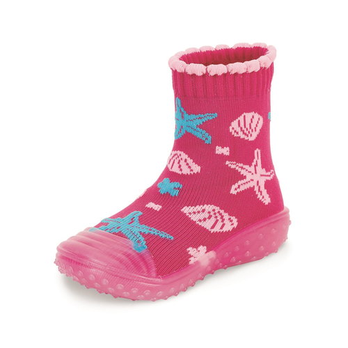 STERNTALER barefoot sock boots for children pink, starfish 8362104 - Baby Booties - Main image